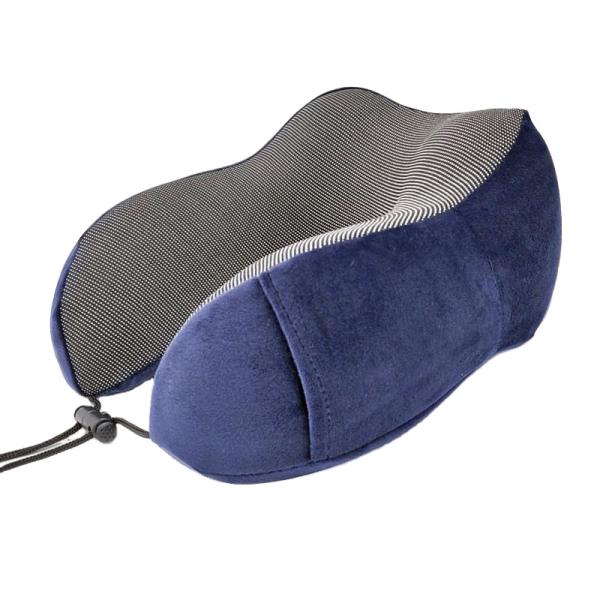 Comfortable Neck Support Pillow with Hood Memory Foam Roll Travel Pillow