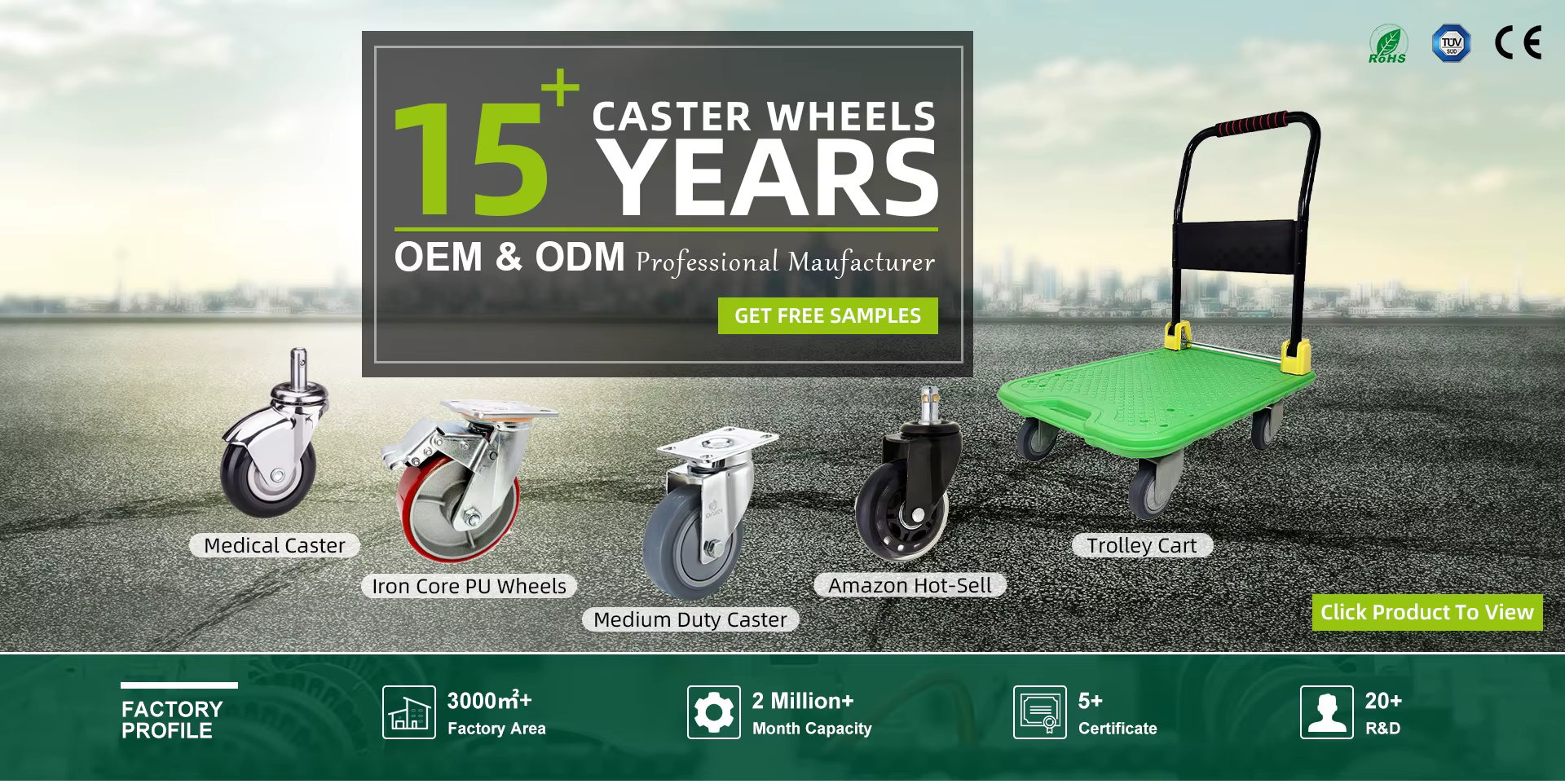 4/5/6/8 Inch Swivel Red Pu Wheels Stainless Steel Customized Heavy Duty 360 Degree Castor Wheel with Lock