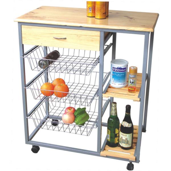 Kitchen Pinewood Island Modern Kitchen Cart Trolley Furniture For Bar Serving