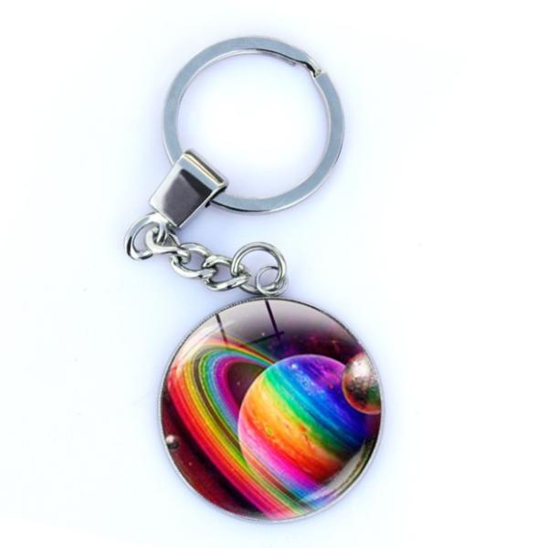 Round Metal Palestine Map Key Chain Earth Map Keychain