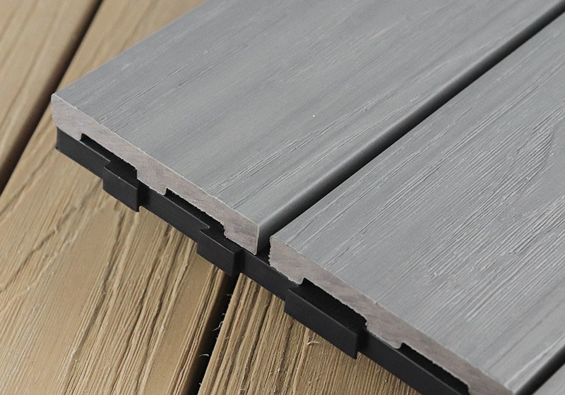 серый цвет панели пола 30x30mm деревянный пластиковый составной сшил строя на открытом воздухе балкон планки доски WPC