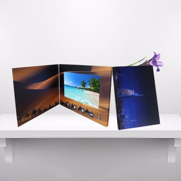 Foil Stamping High Resolution 4.3 Inch HD TFT digital video brochure,video direct mail,playing music and video