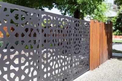 Villa Garden Decoration Powder Coated Laser Cut Screen Aluminum Garden Fence Panels