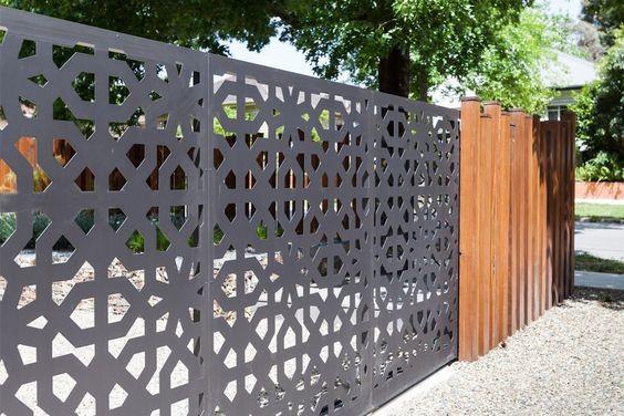 Villa Garden Decoration Powder Coated Laser Cut Screen Aluminum Garden Fence Panels