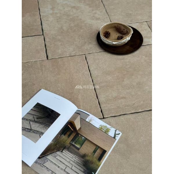 Slip Resistance Outdoor Sandstone Tiles Weather Proof Recyclable And Sustainable
