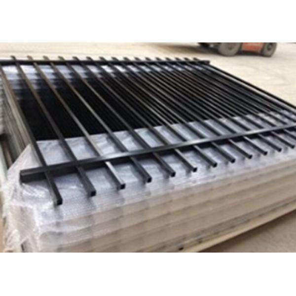 Flat Top Electric Entrance Gates , Automatic Fence Gate Remote Control