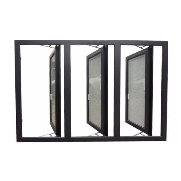 Simple Design Elegant House with Grill Louver Type Swing Open Aluminum Glass Windows