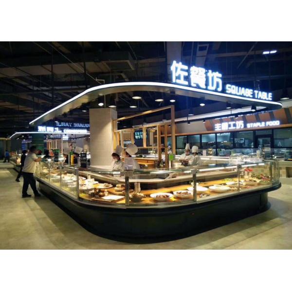 холодильник обслуживания собственной личности супермаркета 12ФТ длинный автоматический размораживает для мяса и рыб