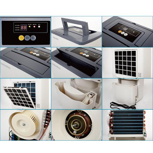 16L Portable Air Dehumidifier Mini Desiccant Dehumidifiers With Led Display For Home