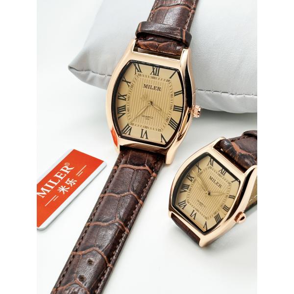 Светящиеся кварцевые часы для пар с подлинной кожаной лентой