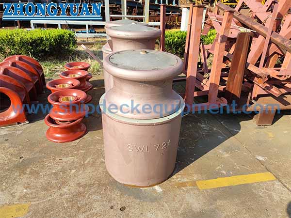 Cylindrical Pedestal Roller Fairlead | DIN 81907:1997 Form A, 10–320 kN
