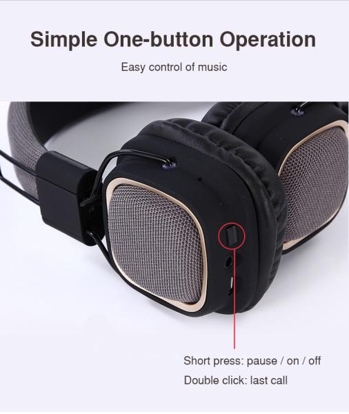 Folding wireless Bluetooth 4.2 headset high-definition mic stereo music headset for iphone, xiaomi PK Marshall major