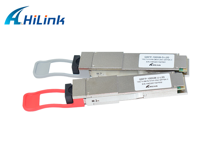 Волокна приемопередатчика 1280/1310nm 4WDM 20KM LC режим DDM симплексного BiDi QSFP28 одиночного одиночный