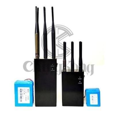 Preto portátil 177.5*76.5*36.5mm do jammer de Manpack de 6 antenas com bateria mais grande