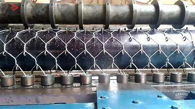 Galvanized iron 2 Twist 3 Cross Hexagonal Gabion Making Machine