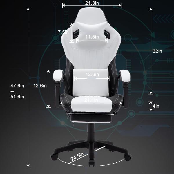 ALINUNU Gaming Chair High Back Ergonomic and 300 Pounds Maximum Weight Recommendation