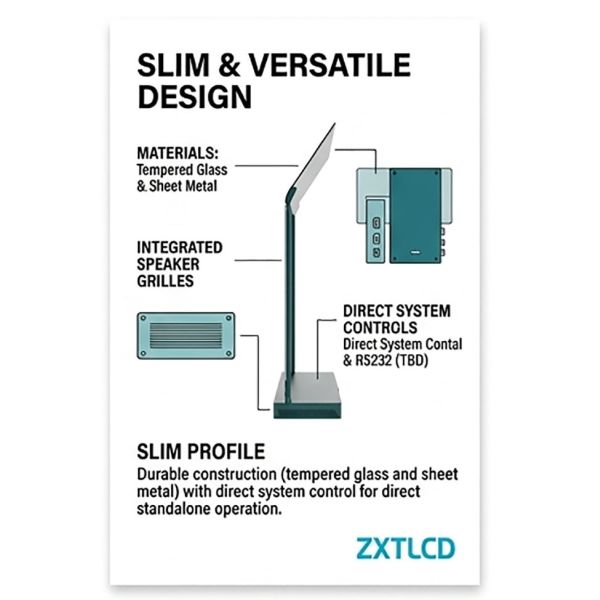 30 Inch Glass OLED Display Window Advertising Player Ultra-thin Double-sided OLED Transparent Display Stand TouchScreen
