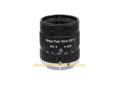 2/3 16mm F1.6 Megapixel Manual IRIS C Mount Industrial FA Lens, 16mm 5MP machine vision industrial Lens