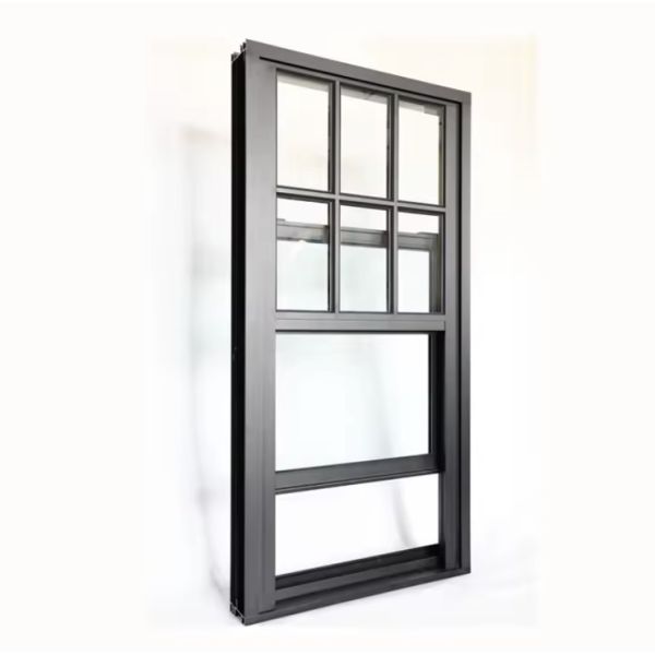 Aluminum Vertical Sliding Double Hung Windows Modern Design Waterproof Windproof Anti-Corrosion Stainless Steel Total Project