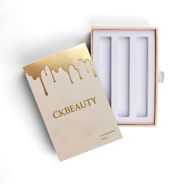 Customized gold-embossed cosmetic boxes personalized Lipstick paper boxes for retail