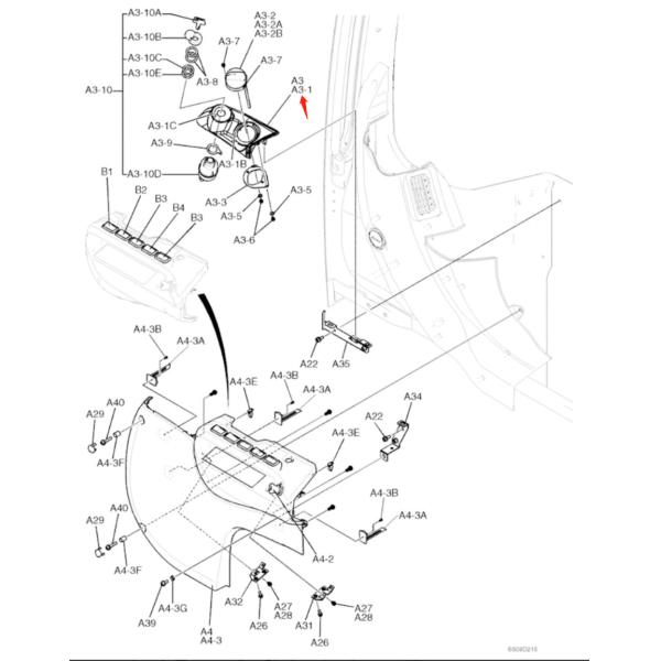 аксессуары кабины экскаватора 0.115kg покрывают Assy все SK-8 типы YN17M01299F1