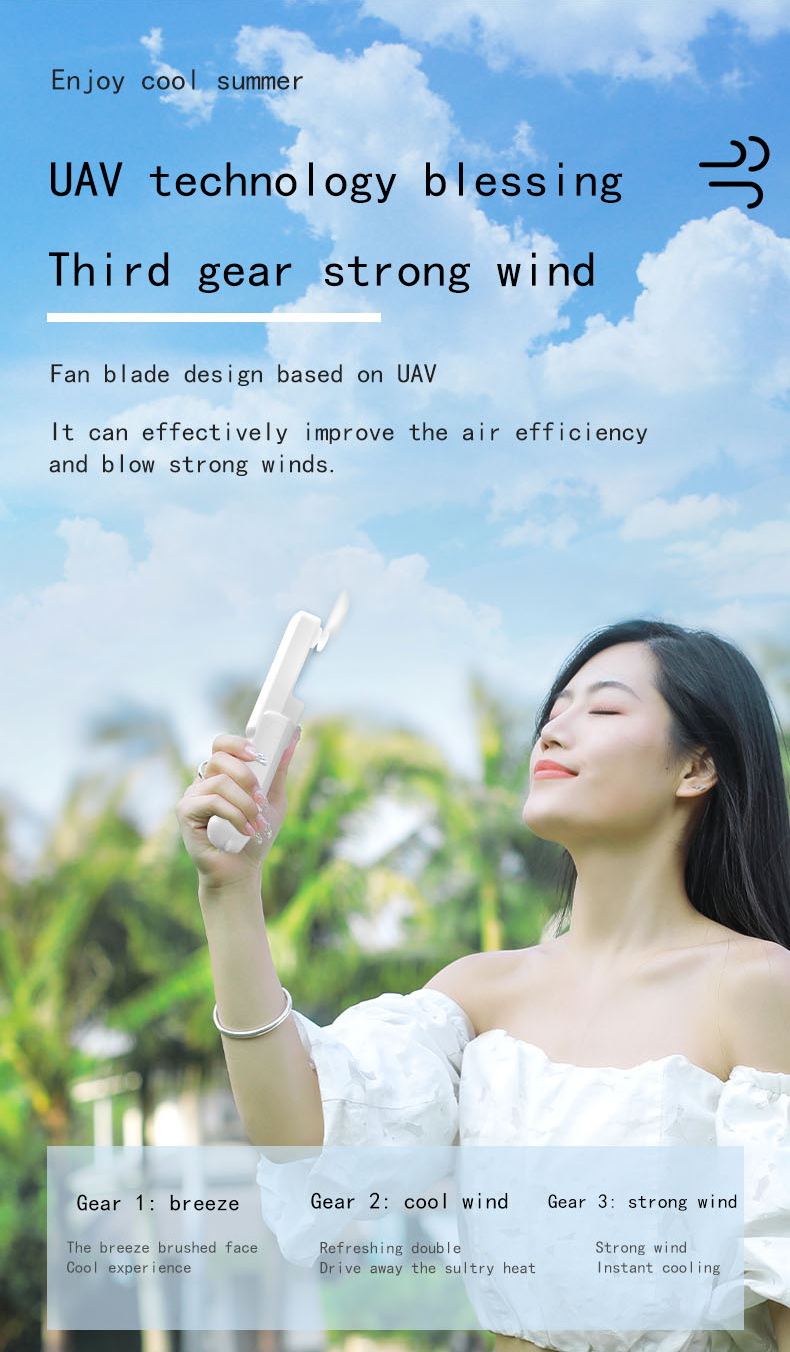 Summer Wholesale Cheap Small Handy Mini Electric Portable Rechargeable Battery with Light Outdoor Use Cute Handheld Fan