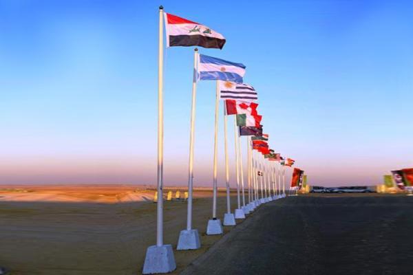Eliminating Noise Advertising Flag Pole , Durable Stylish Commercial Flag Pole