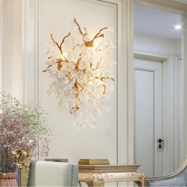 E14 Lâmpada de parede de vidro contemporâneo para quarto de corredor de 5m2 a 10m2