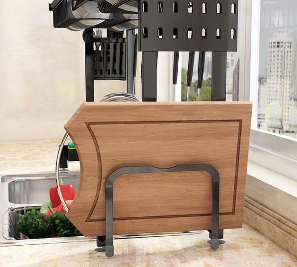 Matt Black Adjustable Over Sink Dish Rack Stainless Steel Material 600x280x560mm Size