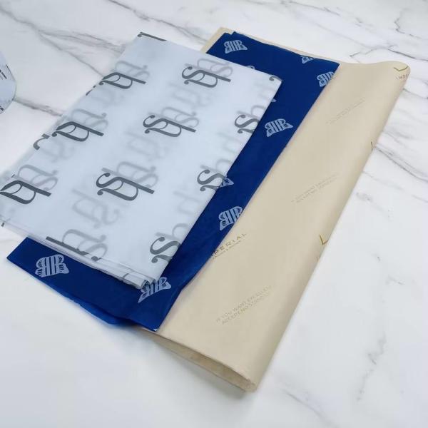Eco Friendly Custom Logo Printed Warp Gift Paper Printed Wrapping Tissue Paper For Clothing Packing