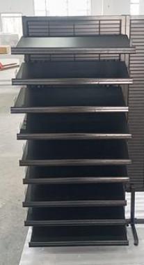 24 Width Wire Gird Frame Modern Retail Wall Shelving 9 Wire Shelves Per Rack