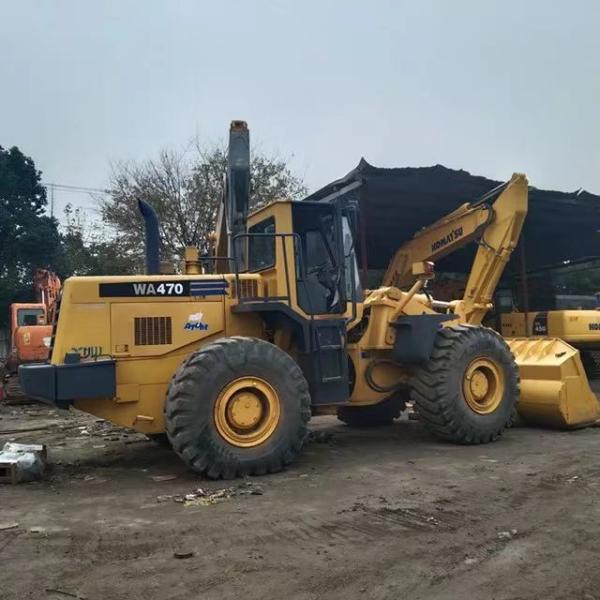 Высококачественный подержанный загрузчик Komatsu WA470-3 из Японии продается по низкой цене