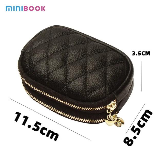 Minibook Ladies Wallets And Purse Women Key Chain Pouch Made of Genuine Cowhide Leather