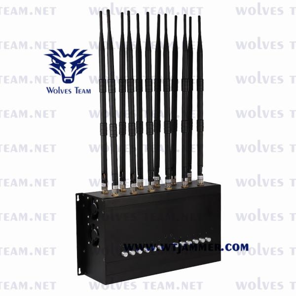 Faixas 3G 4G 5G do jammer 16 do telefone de GPS Lojack 160w 100m G/M para a sala de reunião