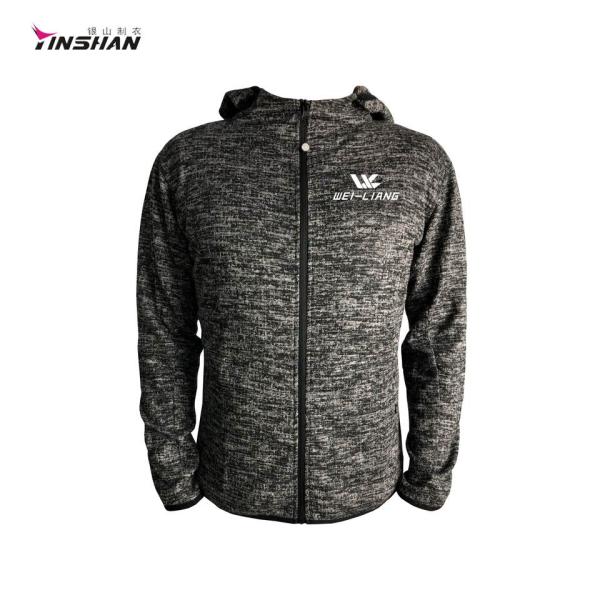 Couleur personnalisée Hommes été Casual Nylon Elastane Hoodie Jacket pour le Running Gym porter