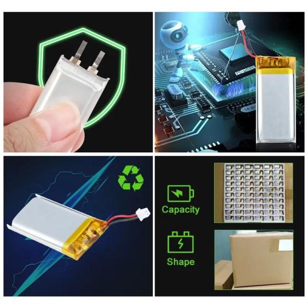 3.7V 600mah 2.22wh 802530 KC Lithium Polymer Battery Pack For Electric Vehicle