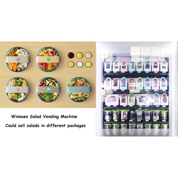 Comida sana de la máquina expendedora de la ensalada de fruta fresca con el sistema de la elevación del elevador