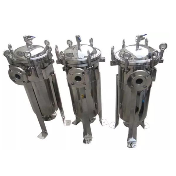 Stainless Steel Single Bag Filter Housing With Bead Blasting Surface CE Certified