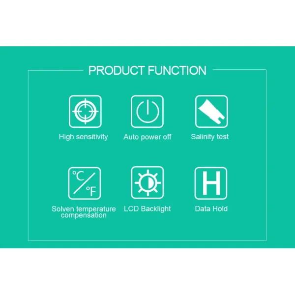 Portable Digital Salinity Meter 0.00ppt-50ppt Measuring Range for Water Quality Testing