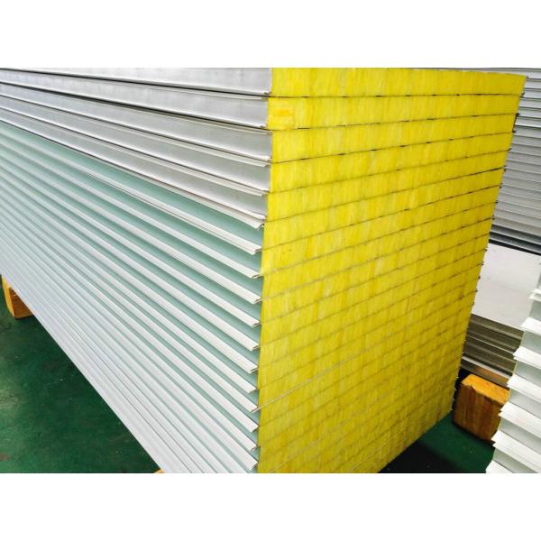 Steel 50mm 75mm Fiber Glass Wool Sandwich Panel