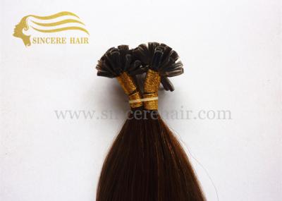 20 Italian Keratin Fusion U Shape Hair Extensions for sale - 1.0 G STW Brown Pre Bonded U Tip Hair Extensions For Sale