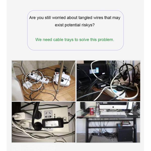 Office Organizer Product 2 Pack Aluminum Cable Organizer Basket для управления кабелями