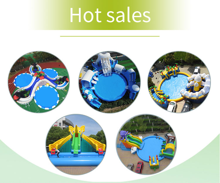Factory Price Inflatable Custom Land Water Park High Quality PV Inflatable Water Slide with Swimming Pool Water Play Equipment