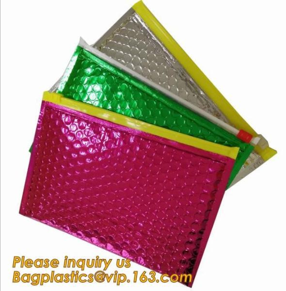 Promotional inner pad slider seal bags Recycled material heavy duty brown kraft paper bubble envelope padded mail bags