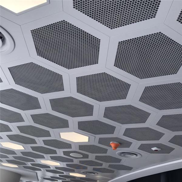 Customizable Color Hexagonal Clip In Ceiling 404mm For Metro Station
