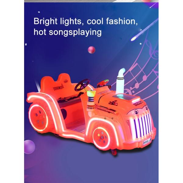 Outdoor Playground Coin Operated Tractor Square Plastic Bumper Cars With Two Seats