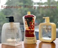 Dispenser de désinfectant pour les mains liquide récurrent Dispenser de savon transparent Dispenser de lave-vaisselle Shampooing bouteille de lotion Bouteille vide