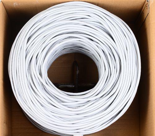 White CAT6A 500FT 23AWG 10Gbps Network Cable Ethernet Cable For Network