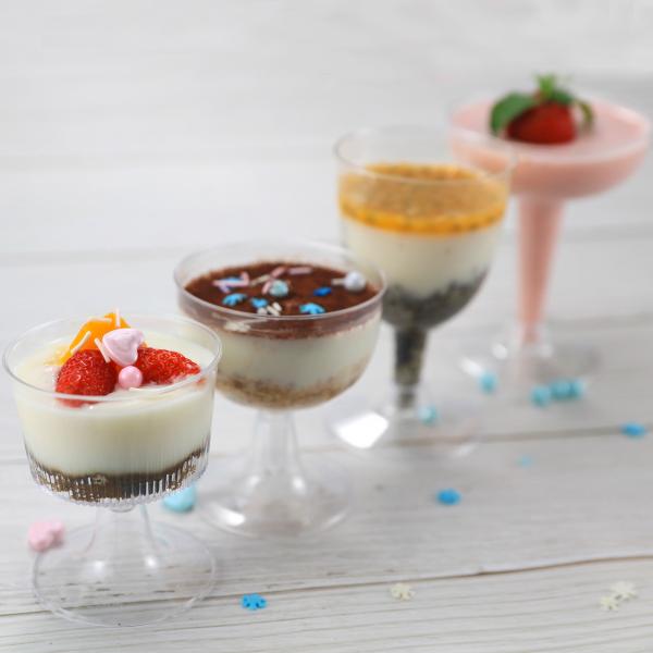 Eco-friendly tableware special shape disposable polystyrene plastic glass cup for ice cream