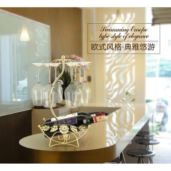 Bronze H43.5cm Wine Glass Upside Down Holder , 1.2kg Upside Down Glass Rack